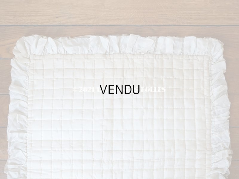 画像12: 1900年代 アンティーク シルク製 大きなポシェット 薔薇と蝶々のハンドペイント オフホワイト