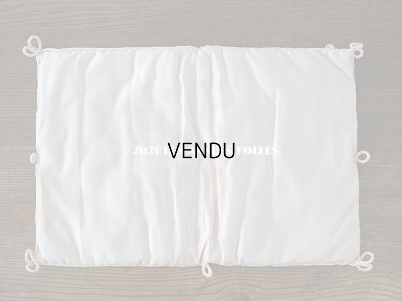 画像5: アンティーク  シルク製 ハンキーケース ピンクのリボン ハンカチ用ポシェット