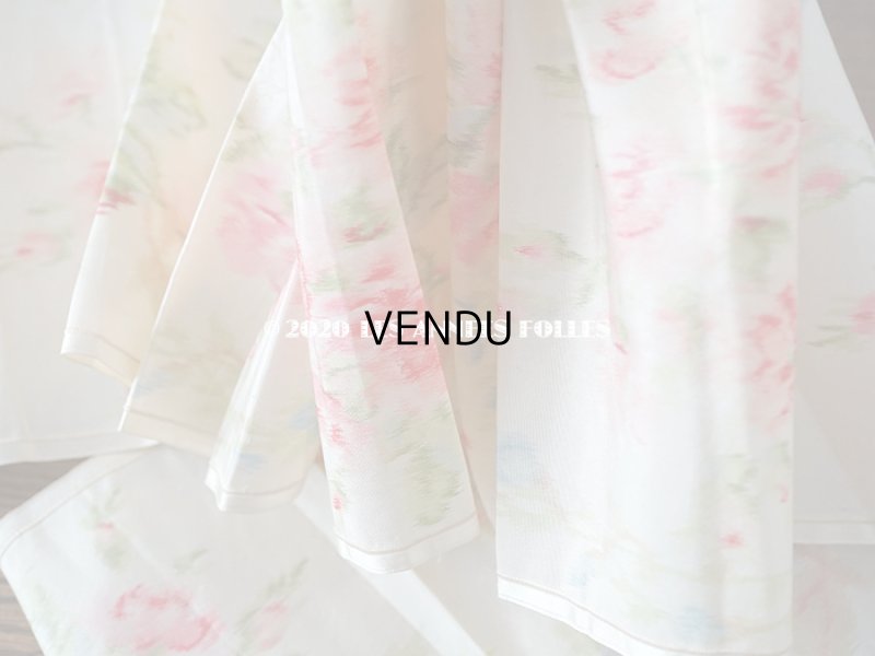 画像11: 19世紀 アンティーク シルク製  ぼかし織り 花模様 幅広リボン 1.75m