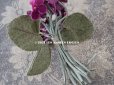 画像4: アンティーク　菫のブーケの布花 ベルベット コサージュ