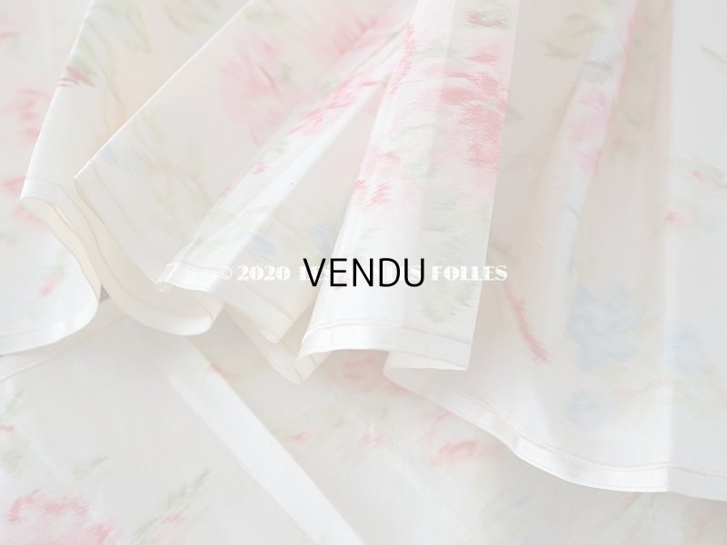 画像12: 19世紀 アンティーク シルク製  ぼかし織り 花模様 幅広リボン 1.75m