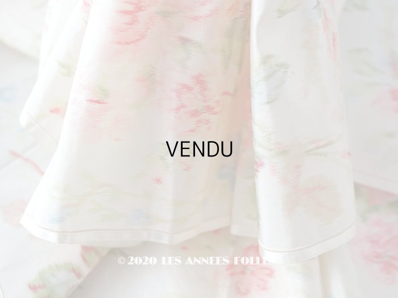 画像10: 19世紀 アンティーク シルク製  ぼかし織り 花模様 幅広リボン 1.75m