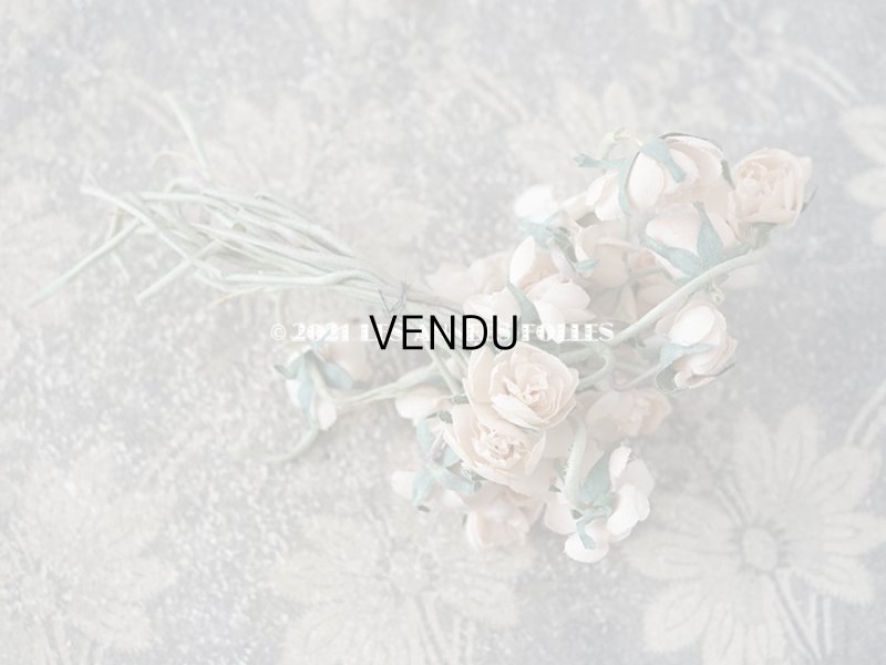 画像7: アンティーク パウダーピンクの薔薇の布花 コサージュ 