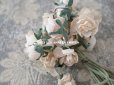画像6: アンティーク パウダーピンクの薔薇の布花 コサージュ 