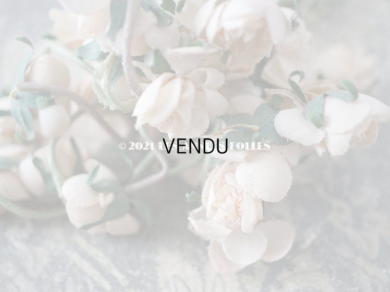 画像4: アンティーク パウダーピンクの薔薇の布花 コサージュ 