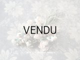 アンティーク パウダーピンクの薔薇の布花 コサージュ 