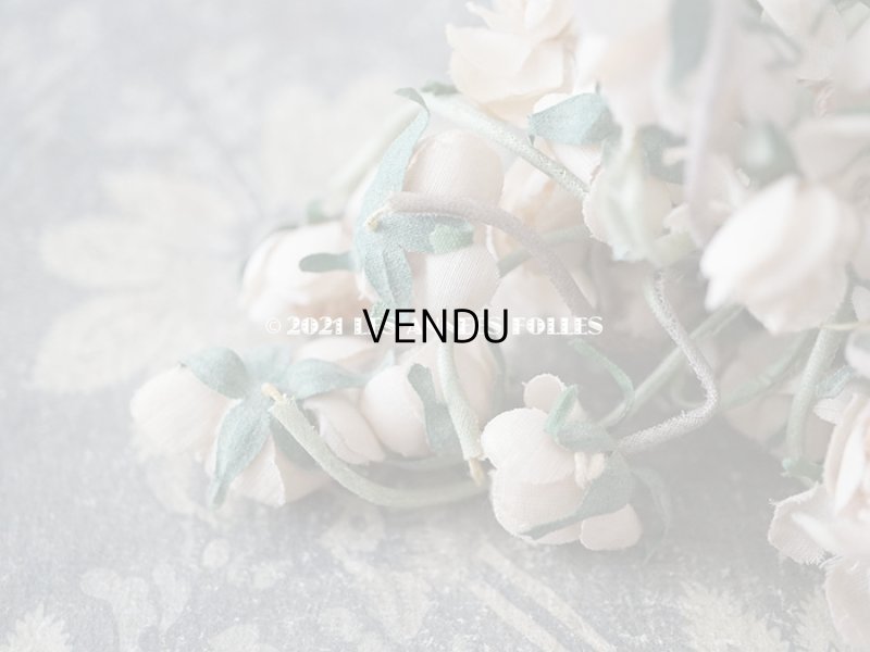 画像3: アンティーク パウダーピンクの薔薇の布花 コサージュ 