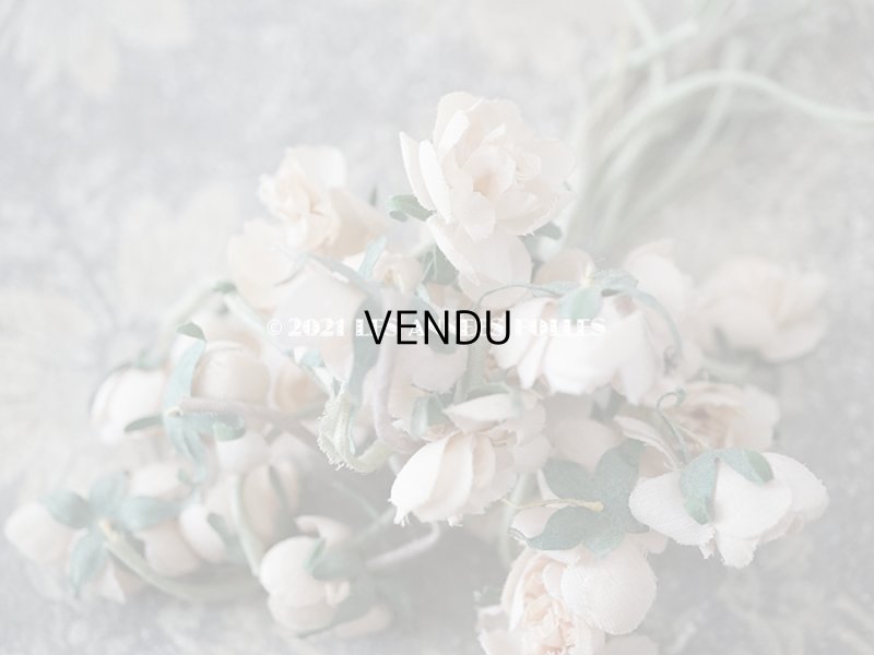 画像5: アンティーク パウダーピンクの薔薇の布花 コサージュ 