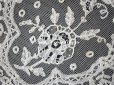 画像15: 19世紀 アンティーク イニシャル・モノグラム刺繍入り 結婚式のハンカチ アプリカシオン・アングルテール (ボビンレース)　