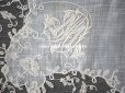 画像13: 19世紀 アンティーク イニシャル・モノグラム刺繍入り 結婚式のハンカチ アプリカシオン・アングルテール (ボビンレース)　