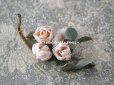 画像3: アンティーク ドールハット用 小さなコサージュ 薔薇の布花 (3)