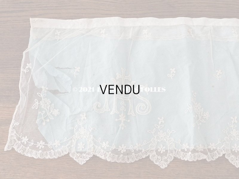 画像7: アンティーク 教会の祭壇用 レースのパネル 139×29.4cm