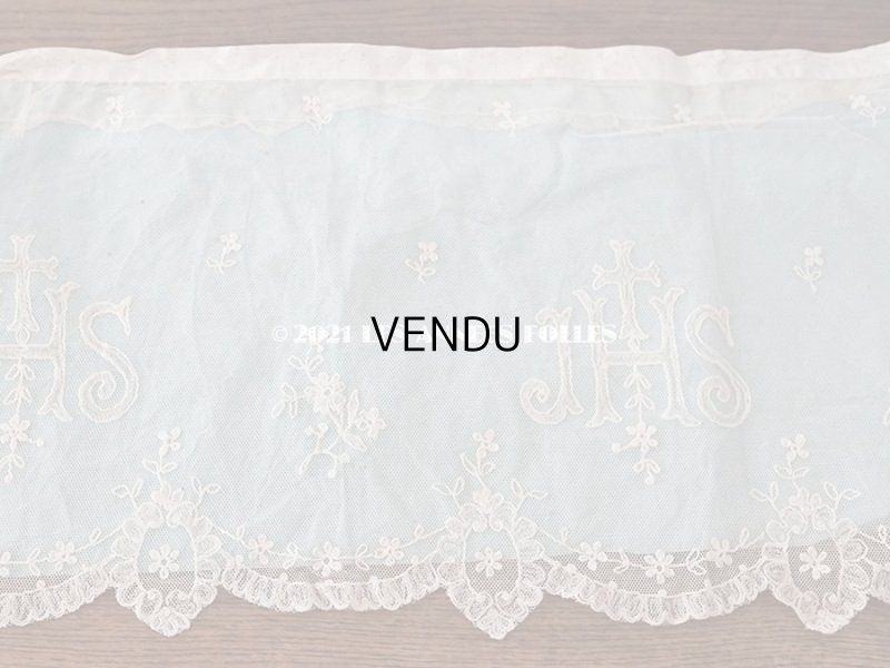 画像9: アンティーク 教会の祭壇用 レースのパネル 139×29.4cm