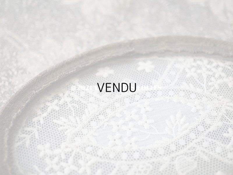 画像6: 1900年代 アンティーク 小さなガラストレイ レースの装飾 小物入れ