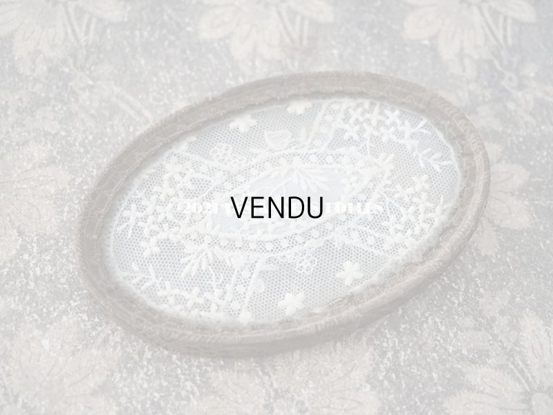 画像5: 1900年代 アンティーク 小さなガラストレイ レースの装飾 小物入れ