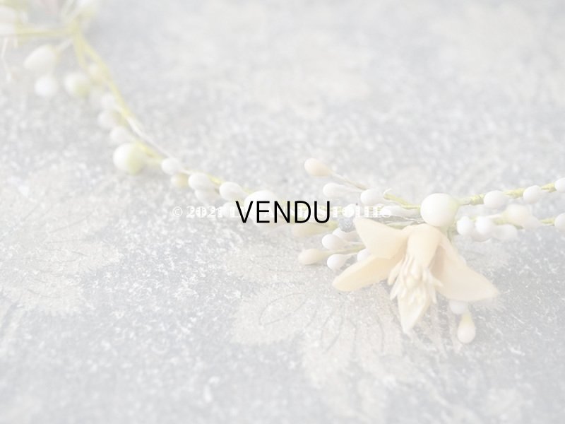 画像11: アンティーク ワックスフラワーのティアラ & ブートニアのセット ウェディング 結婚式 オレンジブロッサム