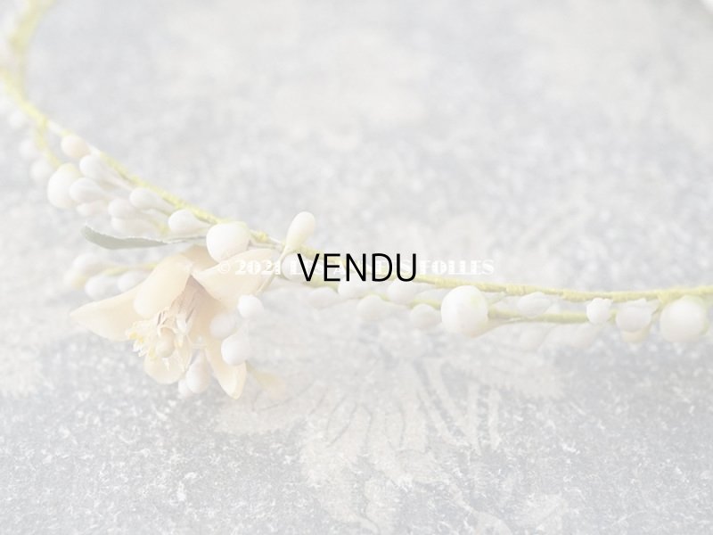 画像9: アンティーク ワックスフラワーのティアラ & ブートニアのセット ウェディング 結婚式 オレンジブロッサム