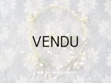 アンティーク ワックスフラワーのティアラ & ブートニアのセット ウェディング 結婚式 オレンジブロッサム