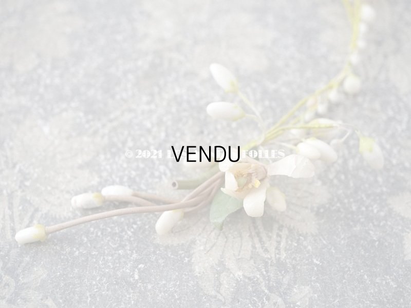 画像13: アンティーク ワックスフラワーのティアラ & ブートニアのセット ウェディング 結婚式 オレンジブロッサム