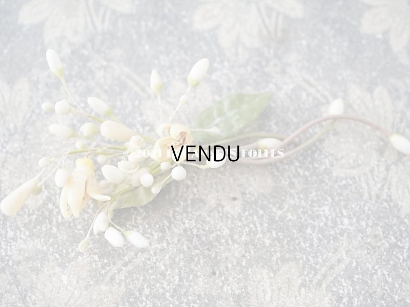 画像5: アンティーク ワックスフラワーのティアラ & ブートニアのセット ウェディング 結婚式 オレンジブロッサム