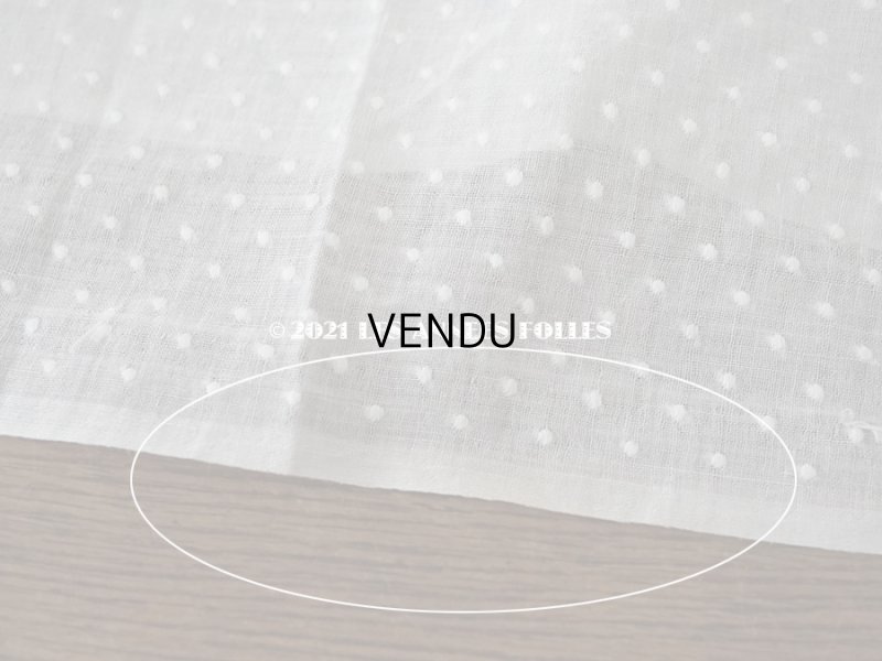 画像7: アンティーク  ドットの刺繍入り コットン生地 334×44cm
