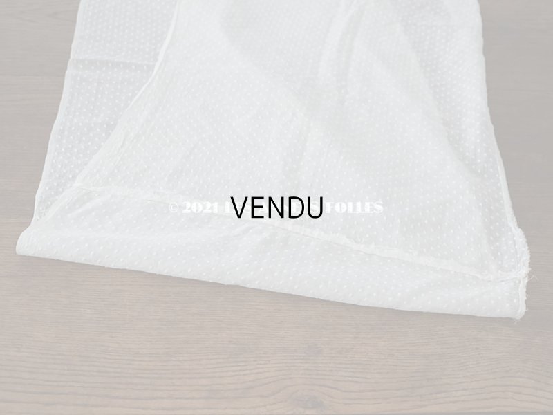 画像3: アンティーク  ドットの刺繍入り コットン生地 334×44cm