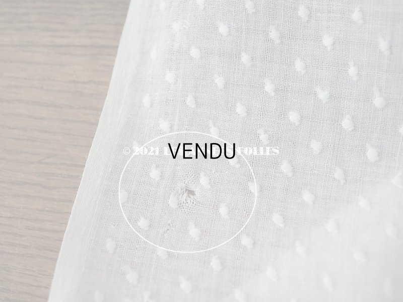 画像6: アンティーク  ドットの刺繍入り コットン生地 334×44cm