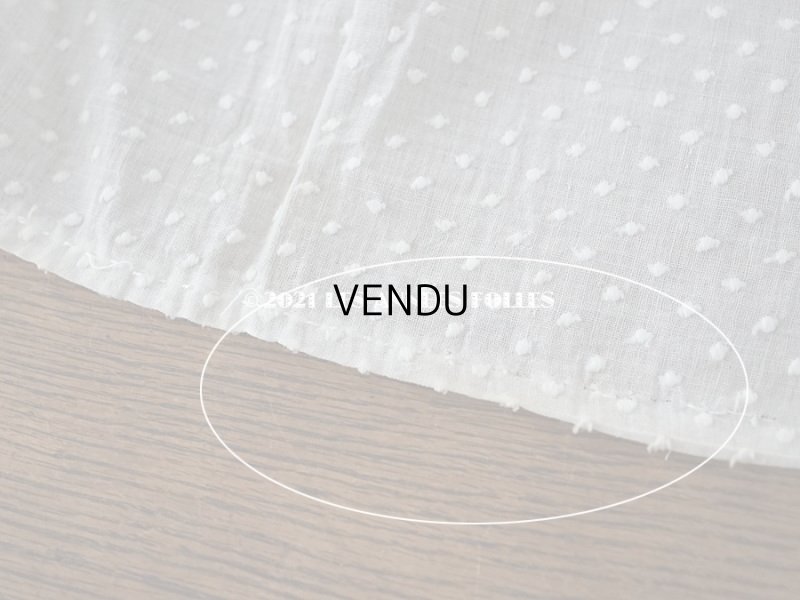 画像8: アンティーク  ドットの刺繍入り コットン生地 334×44cm