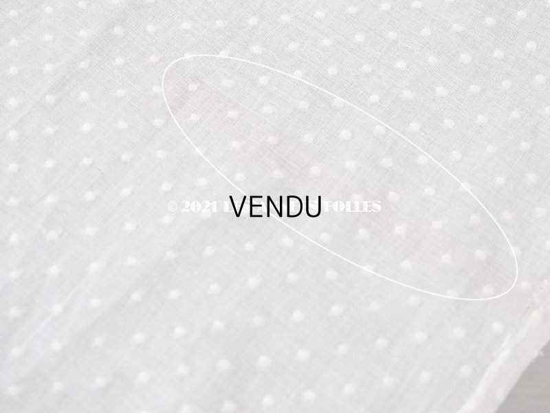 画像5: アンティーク  ドットの刺繍入り コットン生地 334×44cm