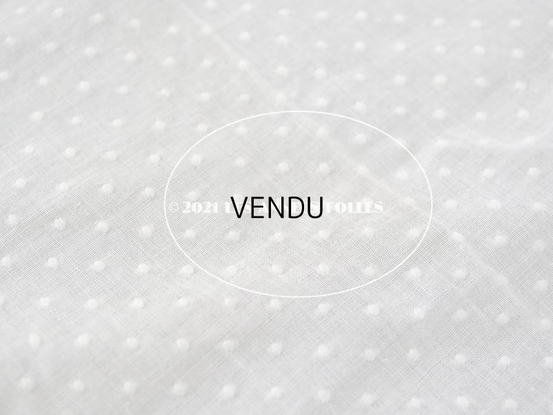 画像4: アンティーク  ドットの刺繍入り コットン生地 334×44cm