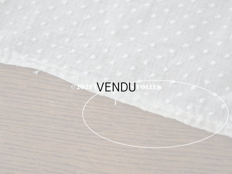 画像9: アンティーク  ドットの刺繍入り コットン生地 334×44cm