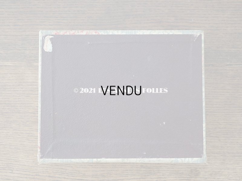 画像3: 1900年代 アンティーク 薔薇の花かご＆花とリボンのガーランド　カルトナージュボックス 淡いブルー