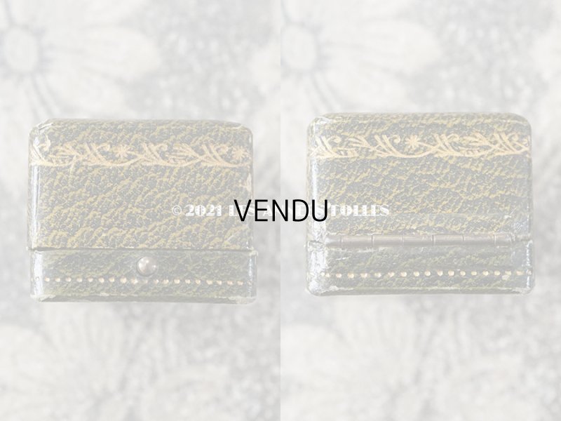 画像3: アンティーク リングボックス ジュエリーボックス 金彩入り グリーン