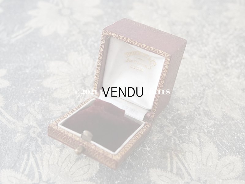 画像5: 19世紀末 アンティーク 本革製 リングボックス イニシャル入り EP　ジュエリーボックス 金彩入り ボルドー