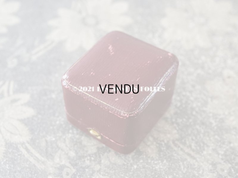 画像4: アンティーク リングボックス ジュエリーボックス 金彩入り ボルドー