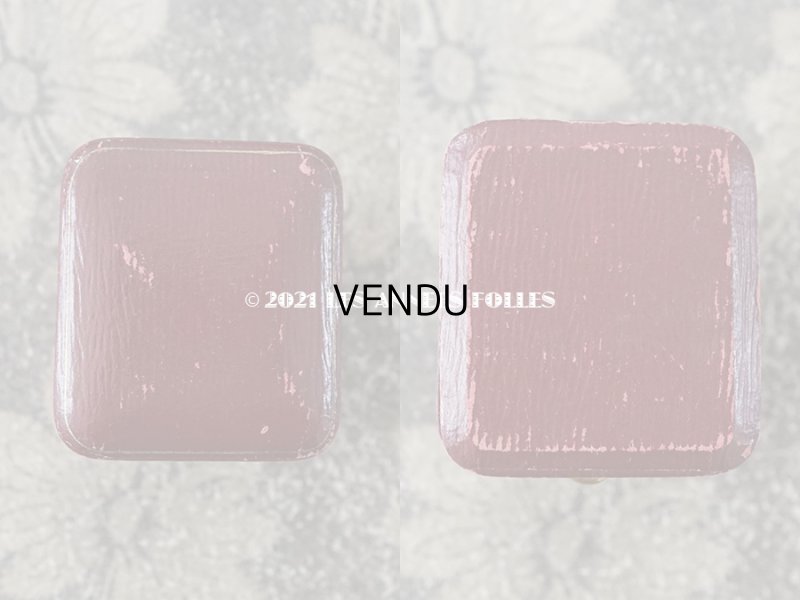 画像5: アンティーク リングボックス ジュエリーボックス 金彩入り ボルドー