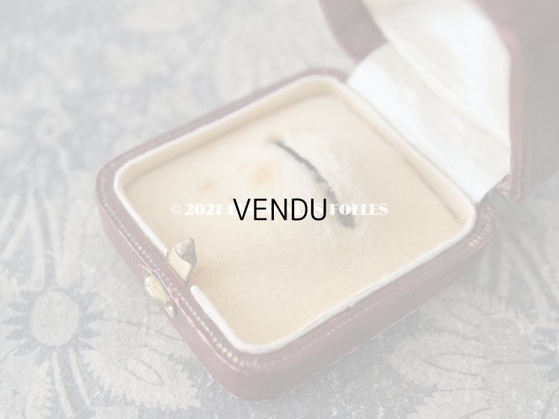 画像3: アンティーク リングボックス ジュエリーボックス 金彩入り ボルドー