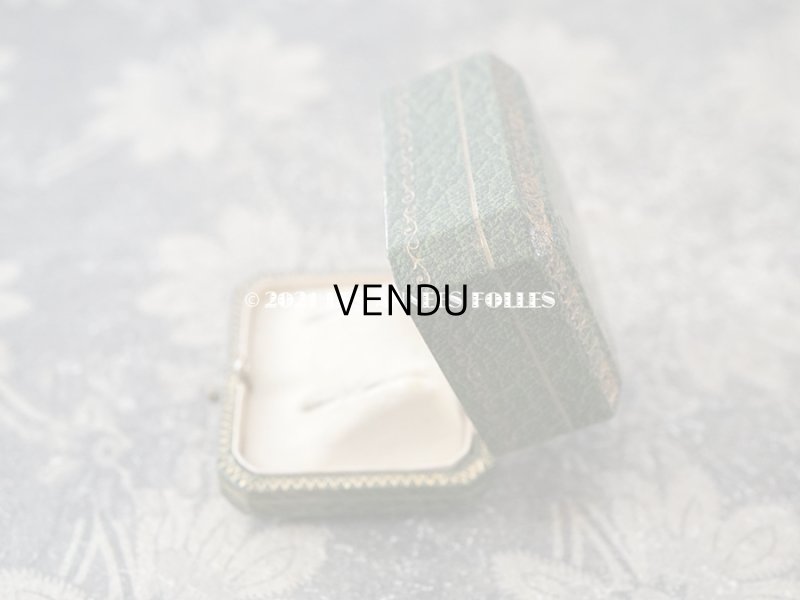 画像7: アンティーク  ピアス用 金彩入り ジュエリーボックス グリーン