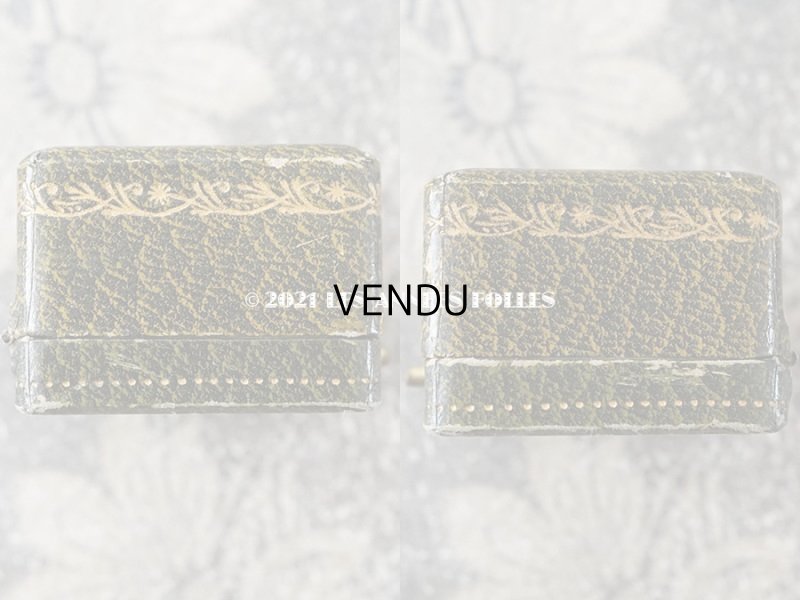 画像4: アンティーク リングボックス ジュエリーボックス 金彩入り グリーン