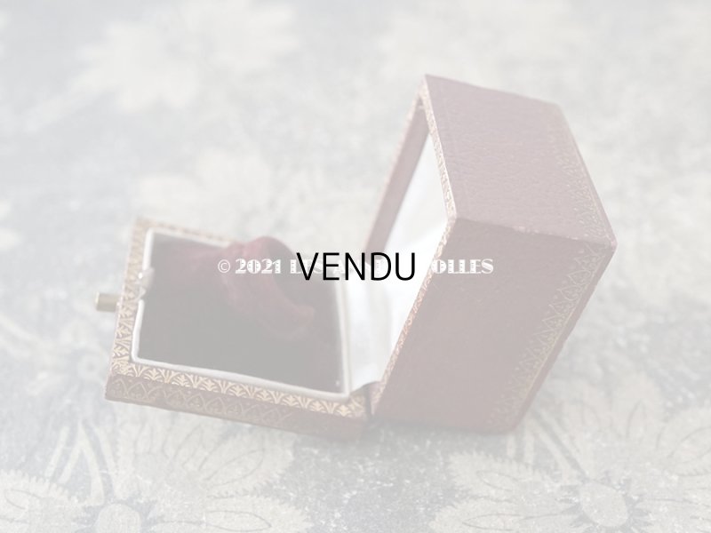 画像8: 19世紀末 アンティーク 本革製 リングボックス イニシャル入り EP　ジュエリーボックス 金彩入り ボルドー