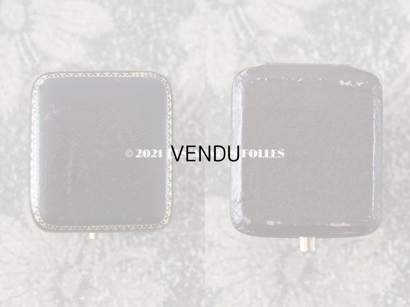 画像6: アンティーク 本革製 リングボックス ジュエリーボックス 金彩入り ボルドー