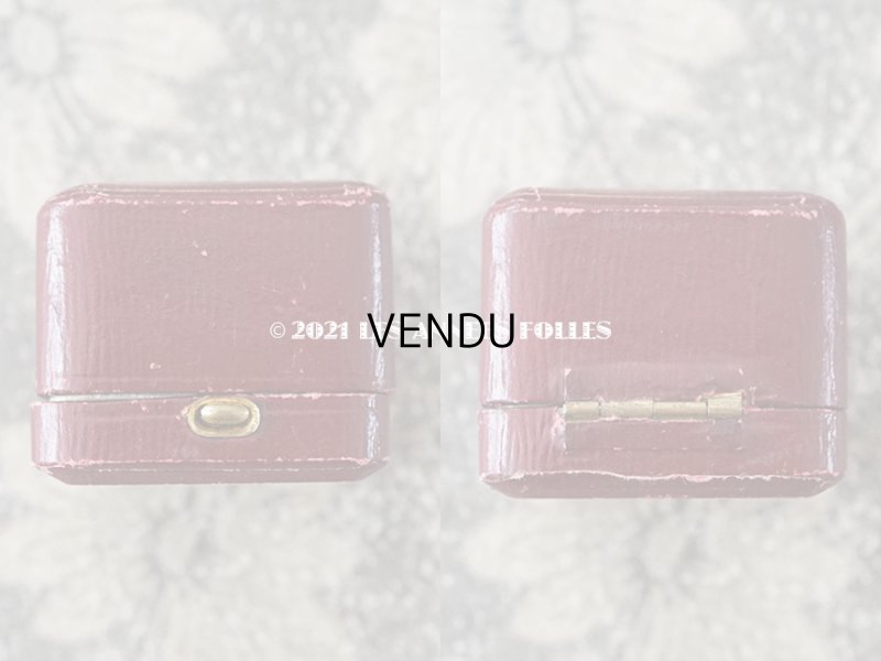 画像6: アンティーク リングボックス ジュエリーボックス 金彩入り ボルドー