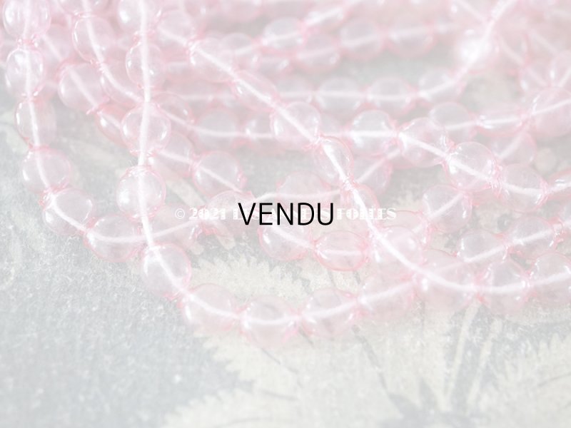 画像6: 1920年代 アンティーク 吹きガラス製 ビーズ 半透明の淡いピンク スフレビーズ 6mm 約540ピース