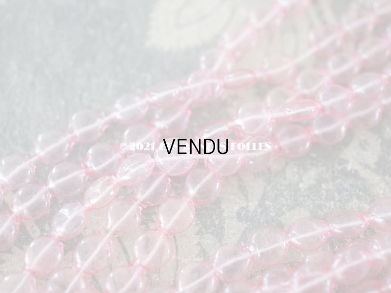 画像4: 1920年代 アンティーク 吹きガラス製 ビーズ 半透明の淡いピンク スフレビーズ 6mm 約540ピース