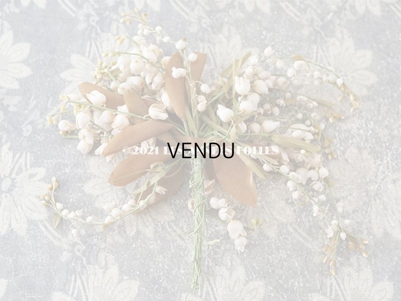 画像10: 1900年代 アンティーク 鈴蘭の布花