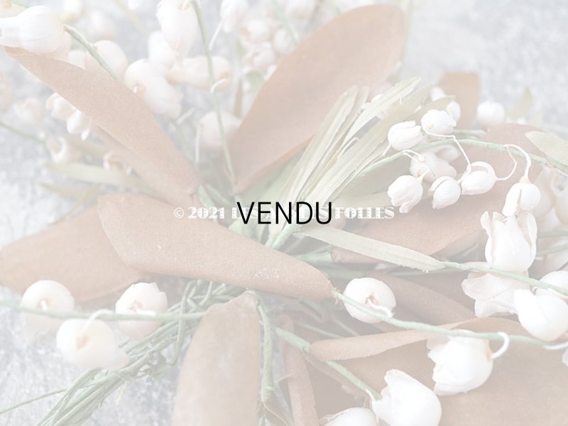 画像5: 1900年代 アンティーク 鈴蘭の布花