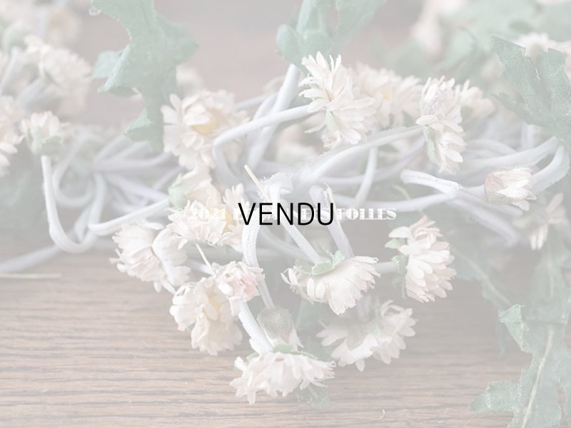 画像7: 1900年代 アンティーク デイジーのティアラ 花冠 布花