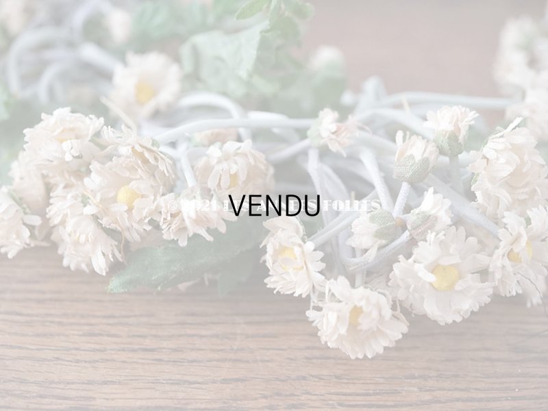 画像4: 1900年代 アンティーク デイジーのティアラ 花冠 布花