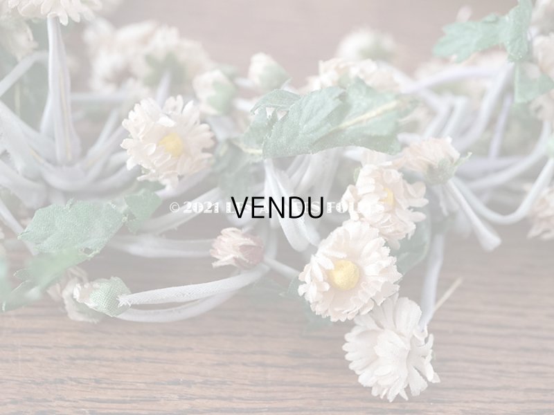 画像8: 1900年代 アンティーク デイジーのティアラ 花冠 布花