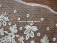 画像4: 19世紀 アンティーク  薔薇模様　手編みのボビンレース アプリカシオン・アングルテール 105cm 幅9.5cm  